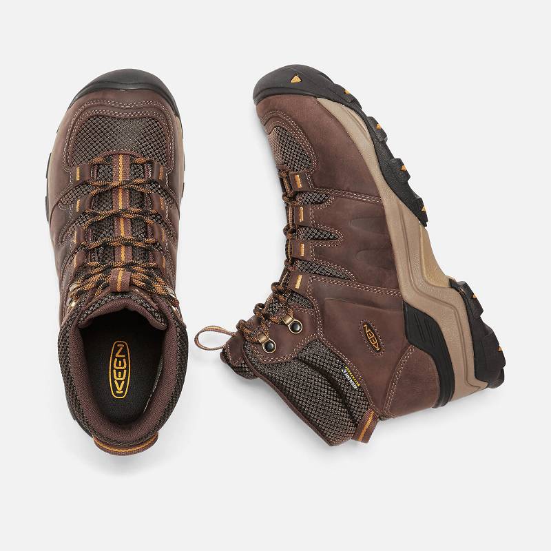 Keen Gypsum II Mid Waterproof Wanderstiefel Herren DE-82109 Coffee Bean/Bronze Mist - Keen Herrensch